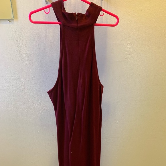 Burgundy Cutout Dress - Picture 3 of 3